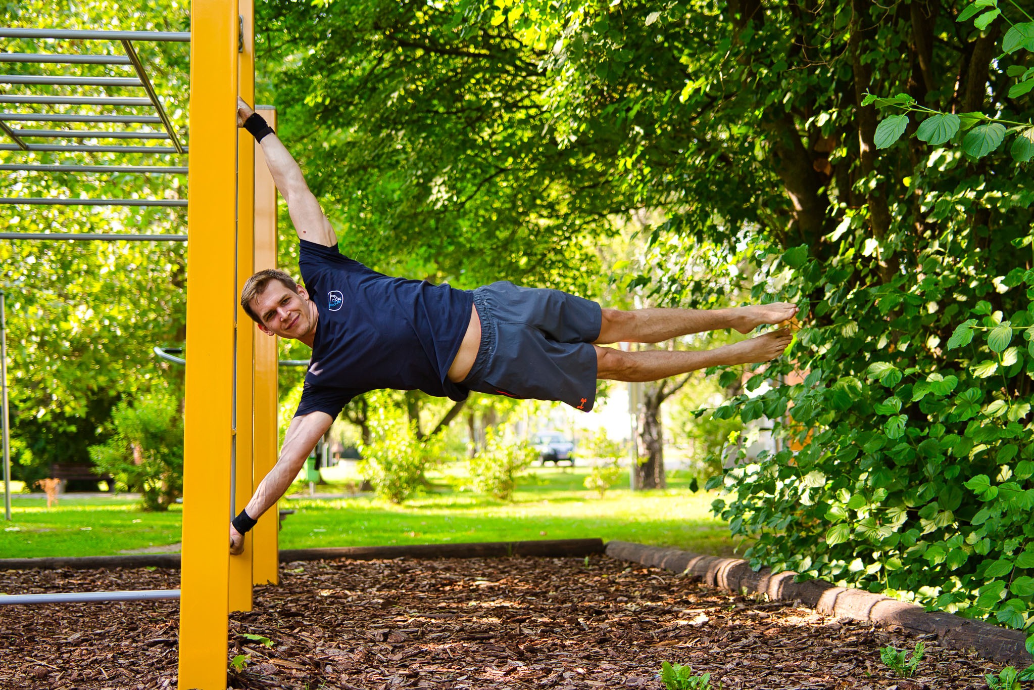Christoph macht eine Humanflag